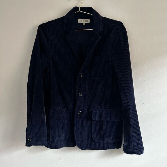 Alex Mill Navy Blue Boyish Corduroy Blazer Jacket Size XS Huckberry - Picture 7 of 15